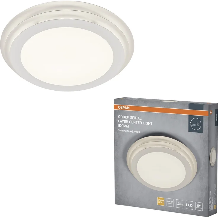 Osram LED Deckenleuchte Orbis Spiral Layer weiß Ø 50 cm 38 W warmweiß – Bild 4