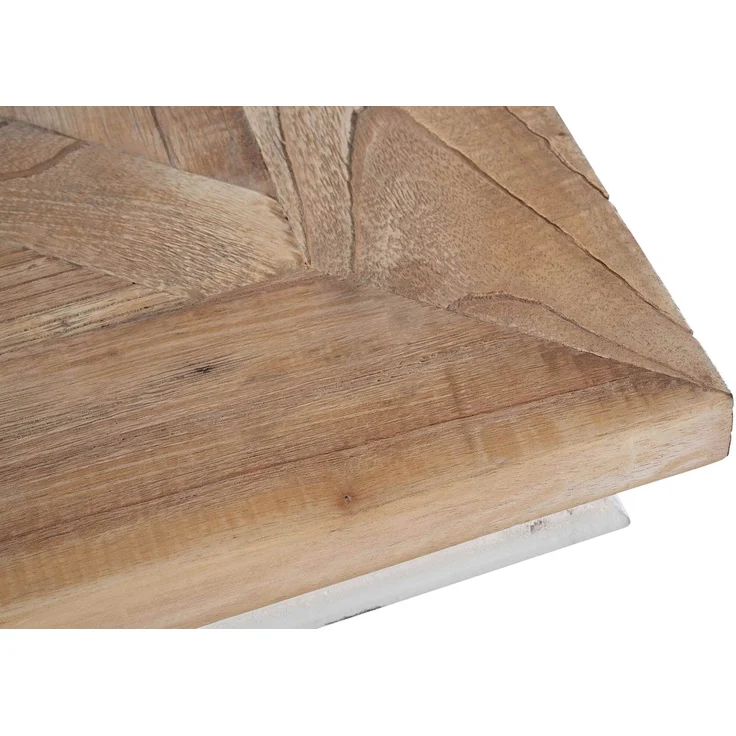 CLP Couchtisch Grasby quadratisch 70 x 70 cm Holz Shabby Chic rustikal kompakt,natura/weiß – Bild 7