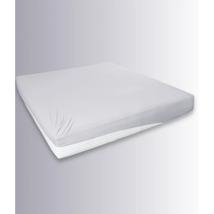 Traumhaft gut schlafen Jersey-Elasthan Spannbetttuch, verschiedene Farben und Größen, Farbe: Hellgrau, Größe: 90-100 cm x 200 cm – Bild 4