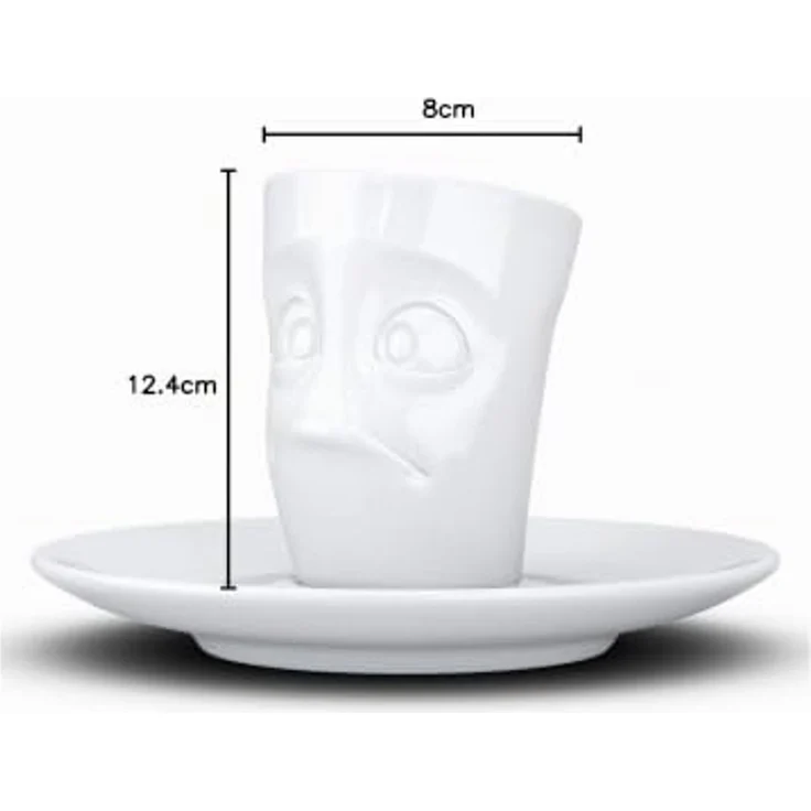 FIFTYEIGHT Espresso Mug mit Henkel 80ml - Verdutzt weiß – Bild 5