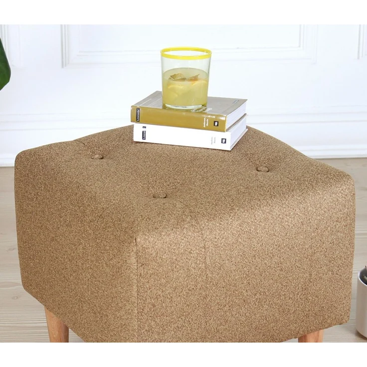 Hanah Home 'Tomp - Gold' Pouffe, Gold, 43 x 43 x 43 cm – Bild 3