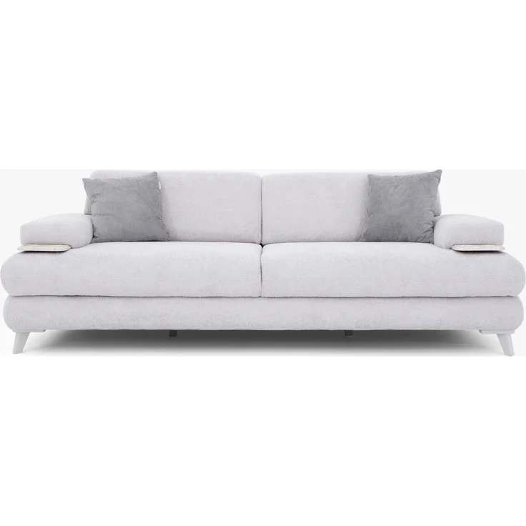 Sitzgruppe/Sofa Set - Wohnzimmergarnitur "Vanda" 3+3+1-Grau/Weiß – Bild 14