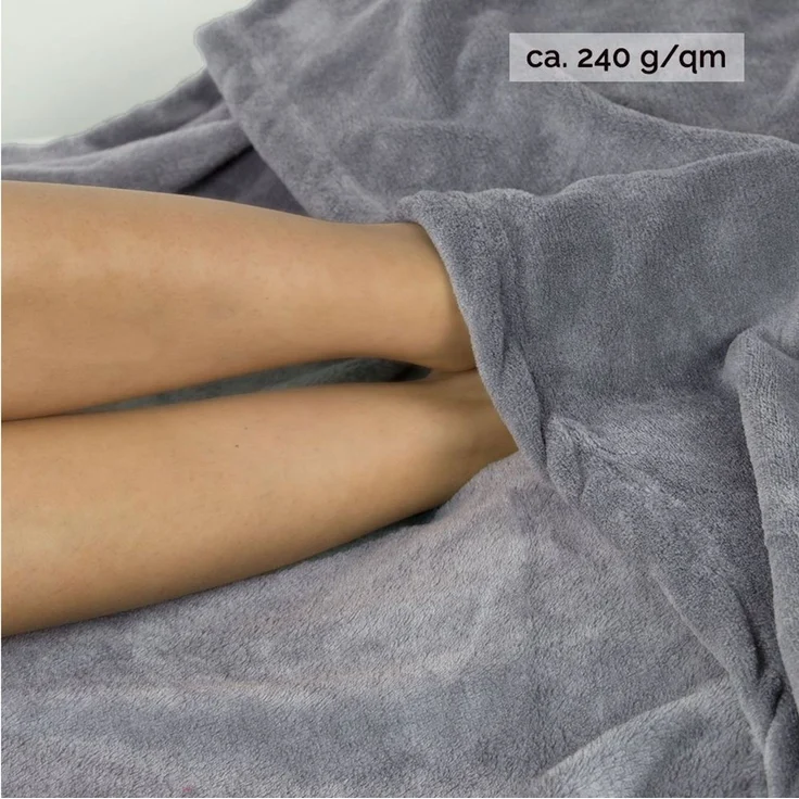 Wohndecke, ZOLLNER, mit Ärmeln und zwei Taschen, 170 x 200 cm, 100% Polyester, mit Ärmeln und zwei Taschen – Bild 3