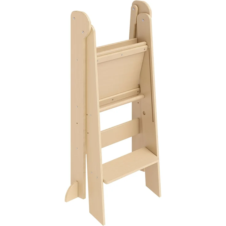 Bellabino 'Tay' Lernturm für Kinder ab 1 Jahr, Tritt 2-fach höhenverstellbar, natur, Birke Sperrholz, klappbar, Tritthocker bis 50 kg belastbar – Bild 11
