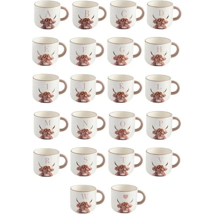 Next Becher Alphabet-Tasse, Hochlandrind Hamish, 1-tlg, Steingut – Bild 1