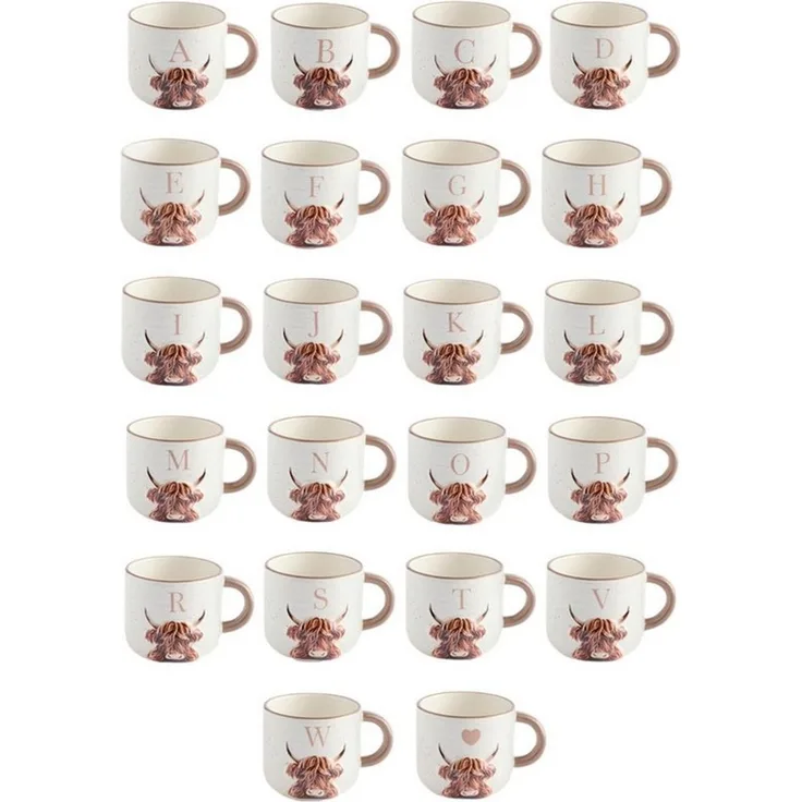 Next Becher Alphabet-Tasse, Hochlandrind Hamish, 1-tlg, Steingut
