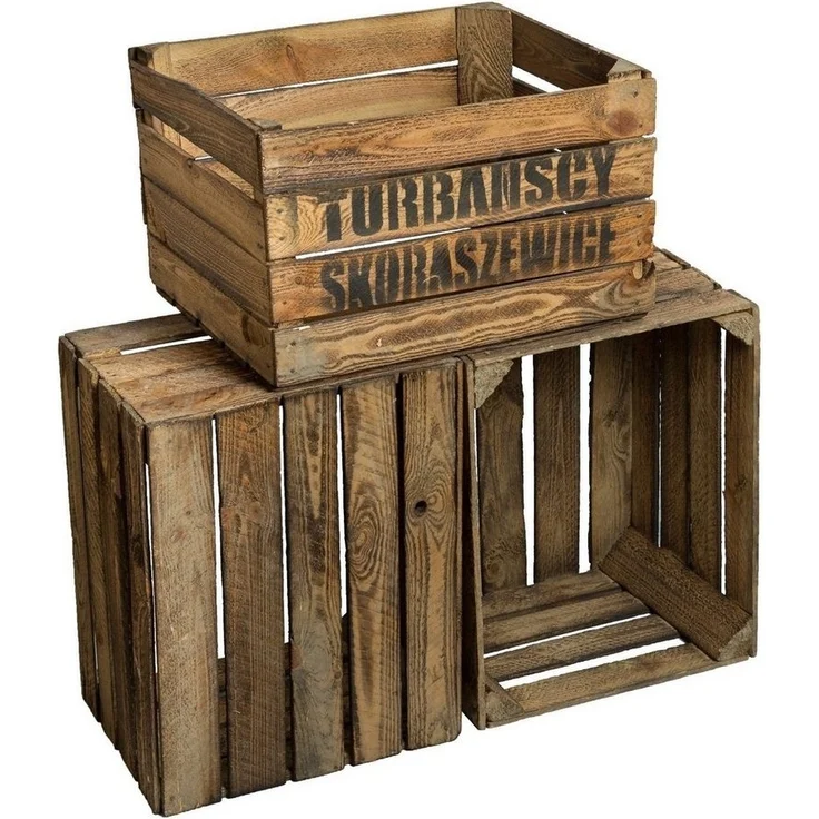 Kistenkolli Altes Land Allzweckkiste 3 x Holzkisten "TS" -geflammt (Spar-Set) – Bild 4