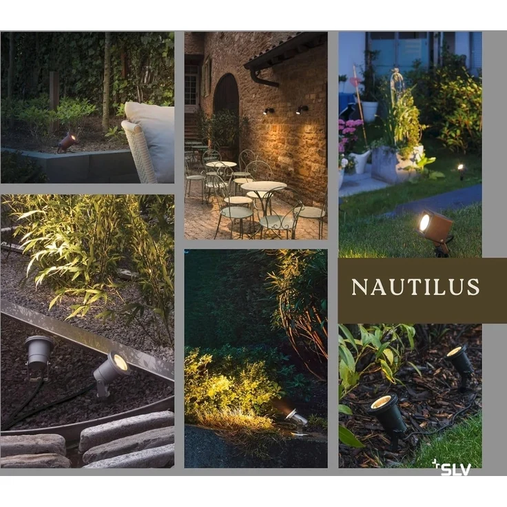 SLV Leuchte 1002867 NAUTILUS WL QPAR51 Outdoor Wandaufbauleuchte schwarz – Bild 8
