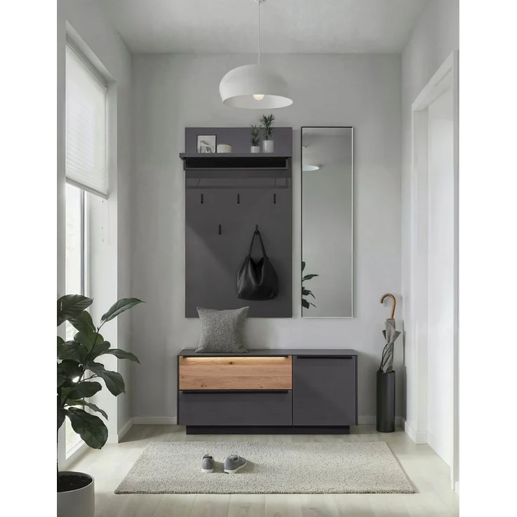 Mäusbacher Garderobenpaneel Nova Garderobe, mit Kleiderstange und Hutablage BHT 69 x 123 x 28 cm – Bild 2