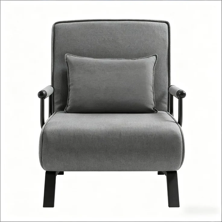 Sessel 80x74x82 cm, 1 Stück, 3-in-1 Cabriolet-Schlafstuhl, dunkelgrau