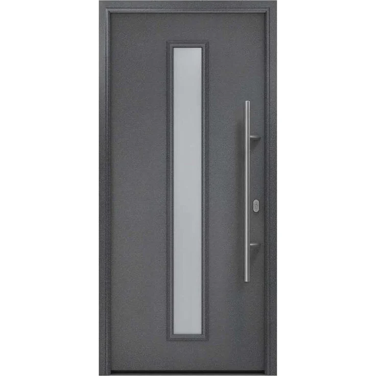 Hörmann Ecostar Haustür "ISOPRO IP 020S", anthrazit metallic (CH 703), 110 x 210 cm (B x H),DIN Rechts – Bild 1