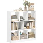 HOMCOM Bücherregal 3-stöckig, Büroregal 1-tlg, für Home-Office Wohnzimmer Weiß 97,5 x 30 x 100 cm