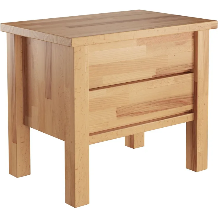 Nachtkonsole Buche Massivholz Nachttisch zwei Schubladen 90.20-K41-geölt