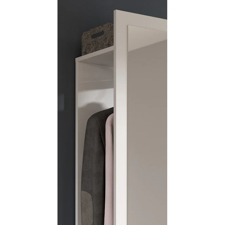 Kompaktgarderobe Pallas in weiß und Eiche 45 x 190 cm – Bild 3