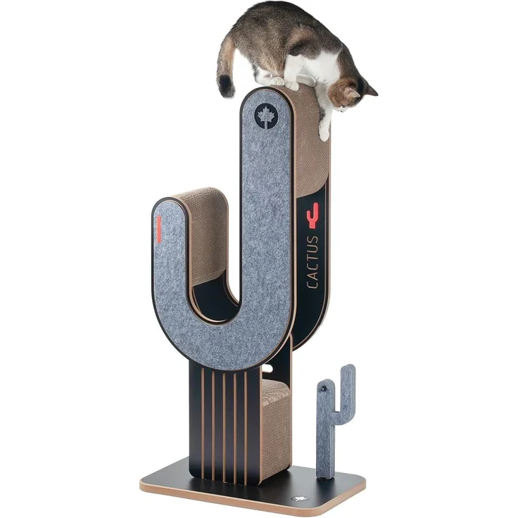 Canadian Cat Company Kratzbrett Kratzmöbel Kaktus, Kratzsäule, Kratzstamm, 50 x 30 x 104,5 cm – Bild 1