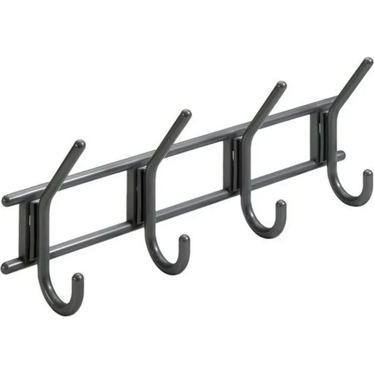 Hettich Garderobenhaken 4 Haken 37,0 x 15,0 x 7,0 cm anthrazit