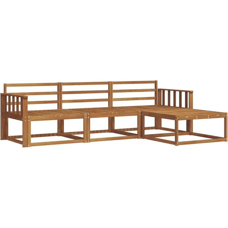 vidaXL Outdoor-Sofagarnitur 4 stk. 4-Sitzer Natur Massivholz Akazie 3367397 – Bild 2