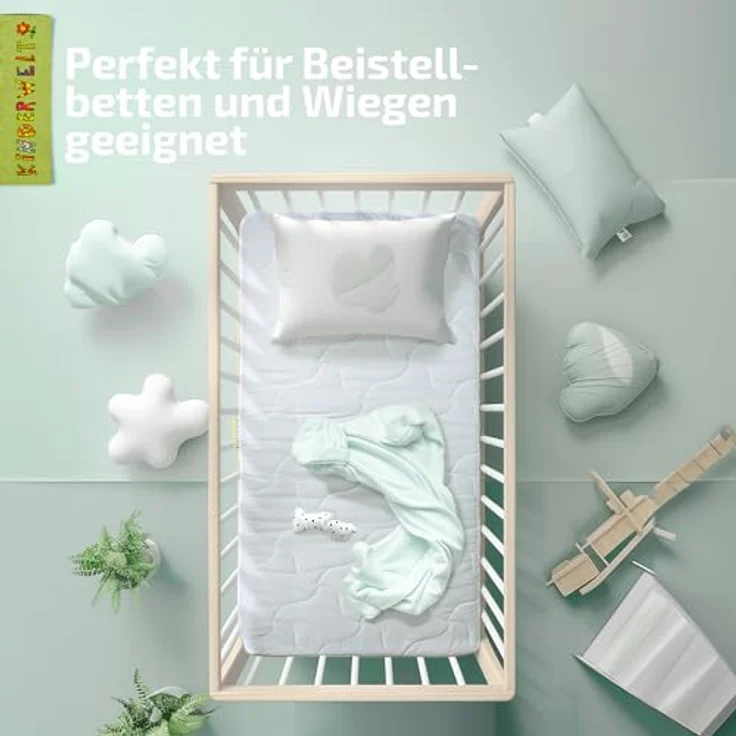 Babymatratze Schaumkernmatratze Comfort 7 cm 40 x 90 cm weiß, KiNDERWELT, 7 cm hoch – Bild 4