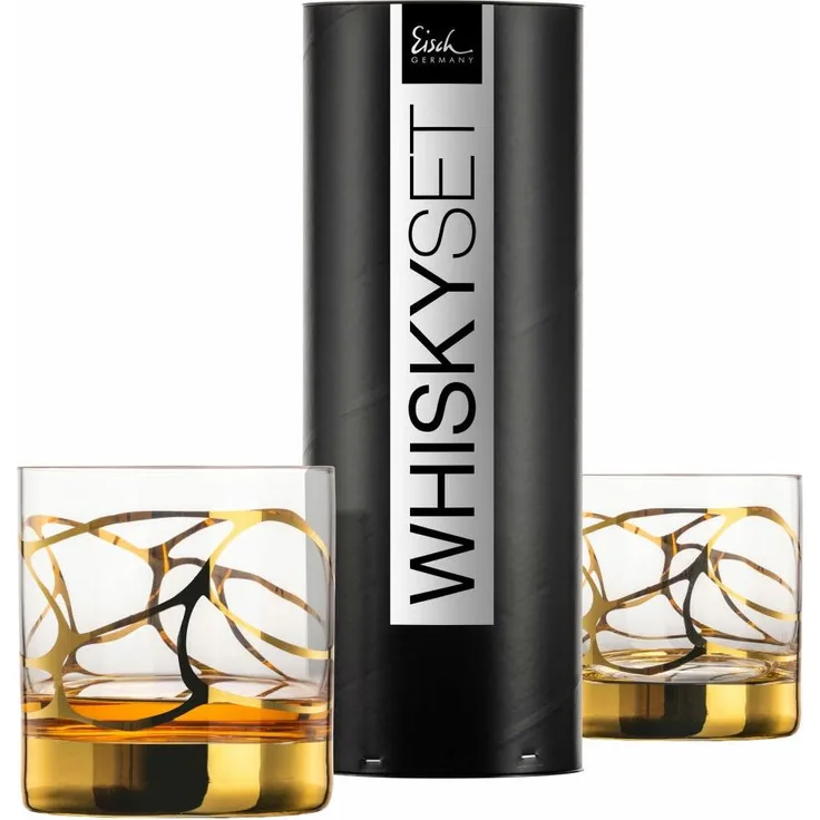 Eisch Whiskyglas 2er Set Stargate Gold, Whiskybecher, Kristallglas, Gold, 400 ml, 49950015