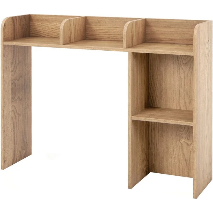 COSTWAY Regal-Schreibtisch, mit 4 Ablagen, offenem Fach, bis 45kg, 94x25x74cm – Bild 5