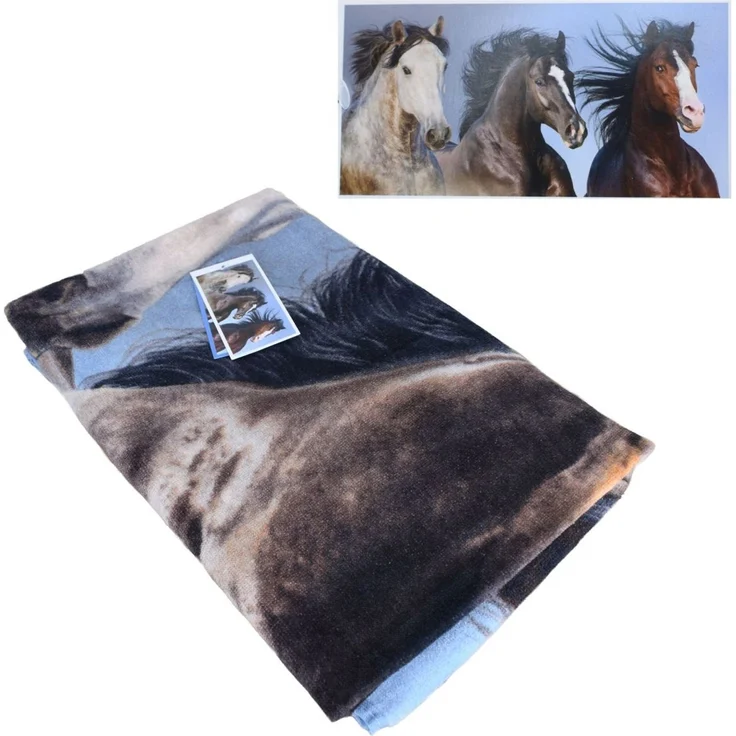 Handtuch ca. 70 x 140 cm Dusch- und Badetuch Saunatuch für Strand und Bad Pferde