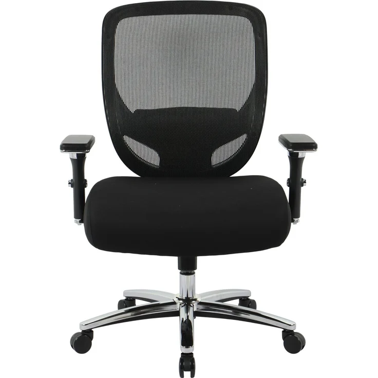 Venda 'MANFRED' Chefsessel, Stoff schwarz, 74 x 112 x 73 cm, 180 kg belastbar, mit Wippfunktion – Bild 6