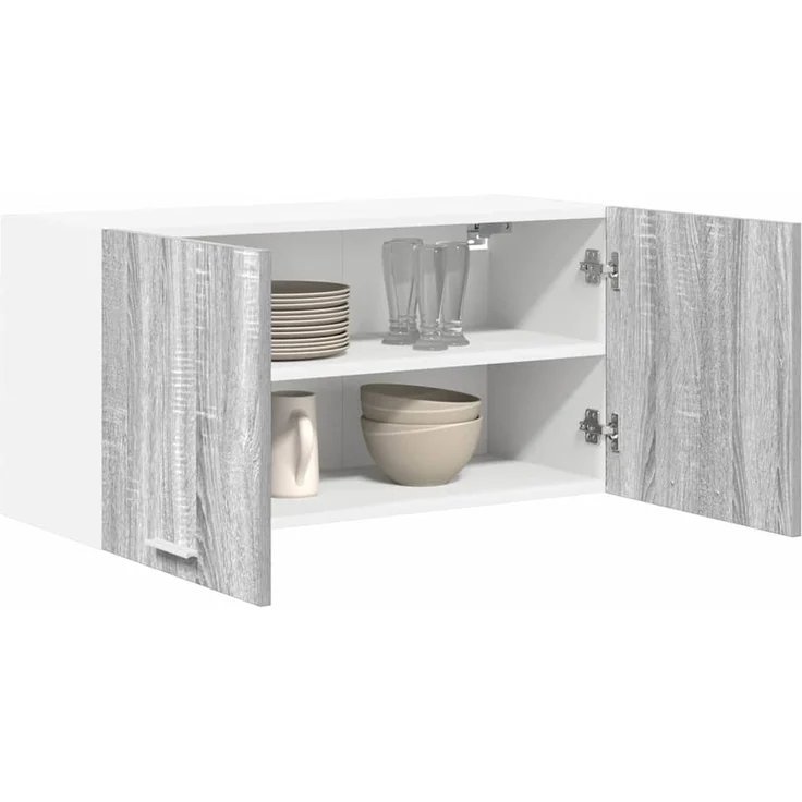vidaXL Hängeschrank Sonoma-Grau 80 x 31 x 40 cm Holzwerkstoff 884183 – Bild 3