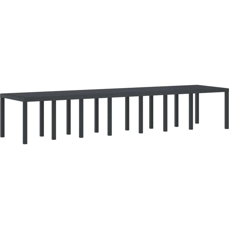 vidaXL Gartentisch Anthrazit 400 x 100 x 73 cm Poly-Rattan 3378528 – Bild 2