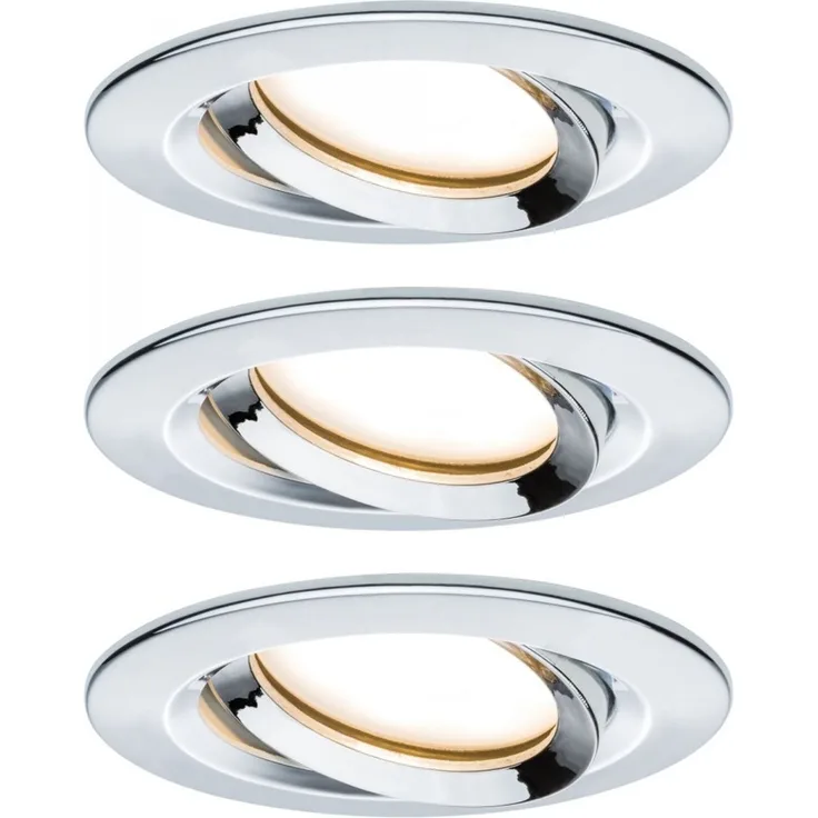 Paulmann No. 93684 Einbauleuchten Set LED Nova Plus 3x6W chrom dimmbar