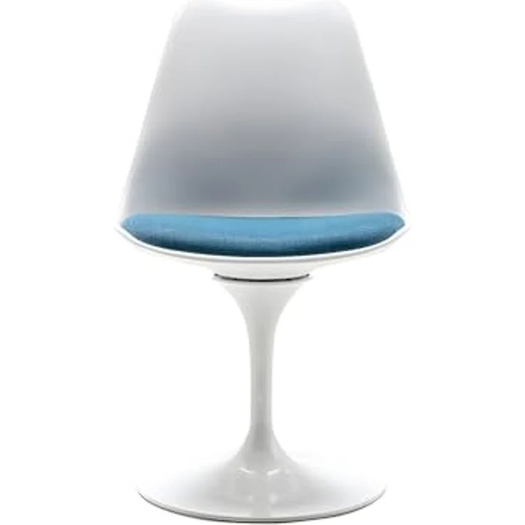 Vente-unique - XAFY Stuhl Plastik BlauWeiß - B 56,5 cm x H 82 cm x L 49 cm – Bild 5