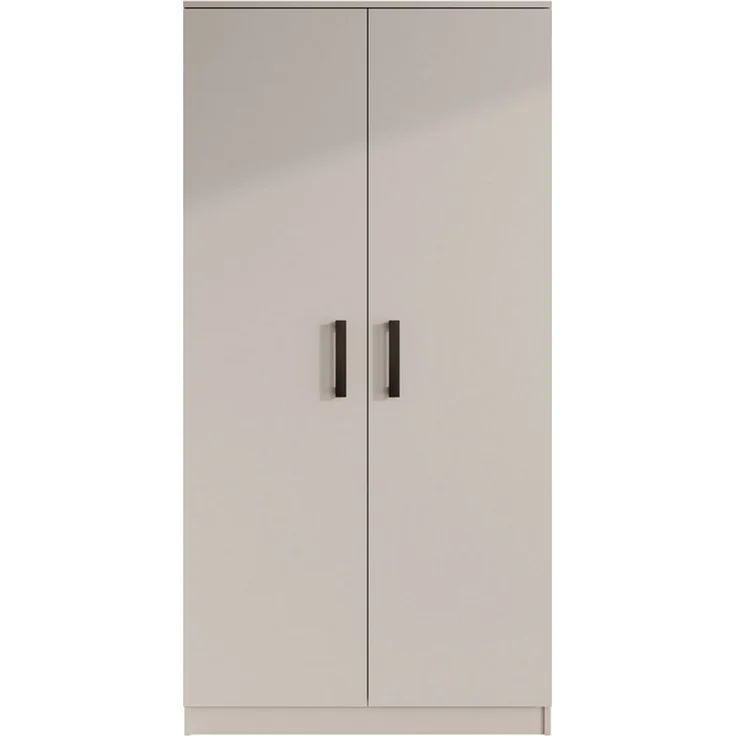 Beautysofa Kleiderschrank TREND 2-türig mit Selbsteinzug, Kleiderstange und 5 Einlegeböden (verschiedene Farben, mit oder ohne Schubladen) – Bild 2