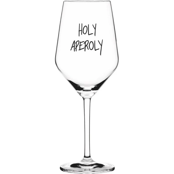 Sand & Soda 9500016 Modernes Weinglas mit trendigem Spruch Holy Aperoly, in Geschenkbox – Made in Germany – Bild 2