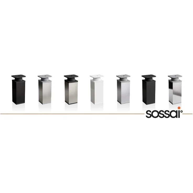 sossai® Möbelfuß Runde Schrankfüße, 4er & 8er Set, höhenverstellbar, (4-St), Design: Aluminium – Bild 7