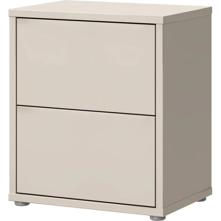Forte Alice Springs Kommode 50, moderner Nachttisch, Beistelltisch, 2 Schubladen, Schlafzimmer, Wohnzimmer, Holzwerkstoff, Kaschmir Beige, 49,8 cm breit x 57,5 cm hoch x 34,9 cm tief – Bild 7
