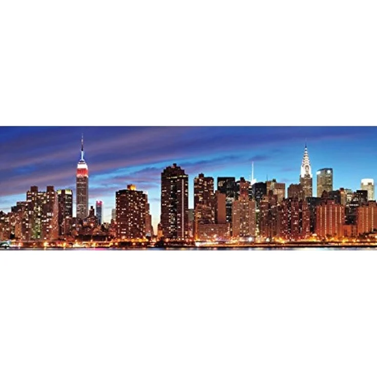 LED-Bild, Leinwandbild Leuchtbild Wandbild, Timer MVG-zertifiziert ~ 120x40cm New York, flackernd – Bild 2