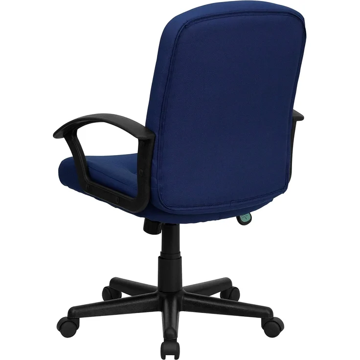 Flash Furniture Garver Bürostuhl mit mittelhoher Rückenlehne, Marineblau, Stoff mit Nylon-Armlehnen – Bild 6