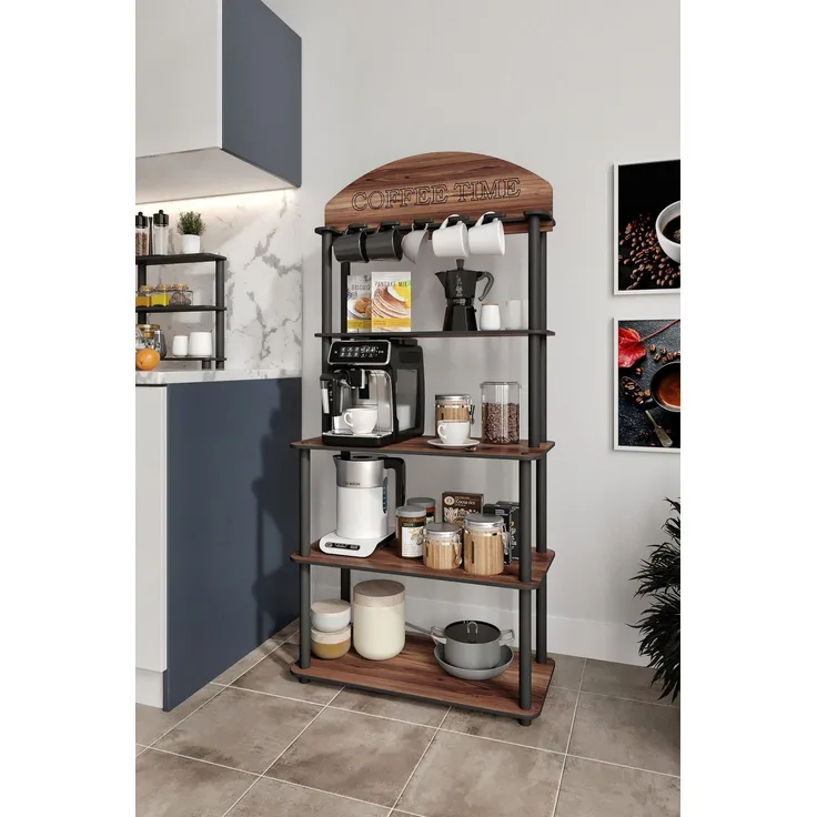 Skye Decor 'Time - Walnut' Kaffeestation, Walnuss, 69 x 160 x 39 cm