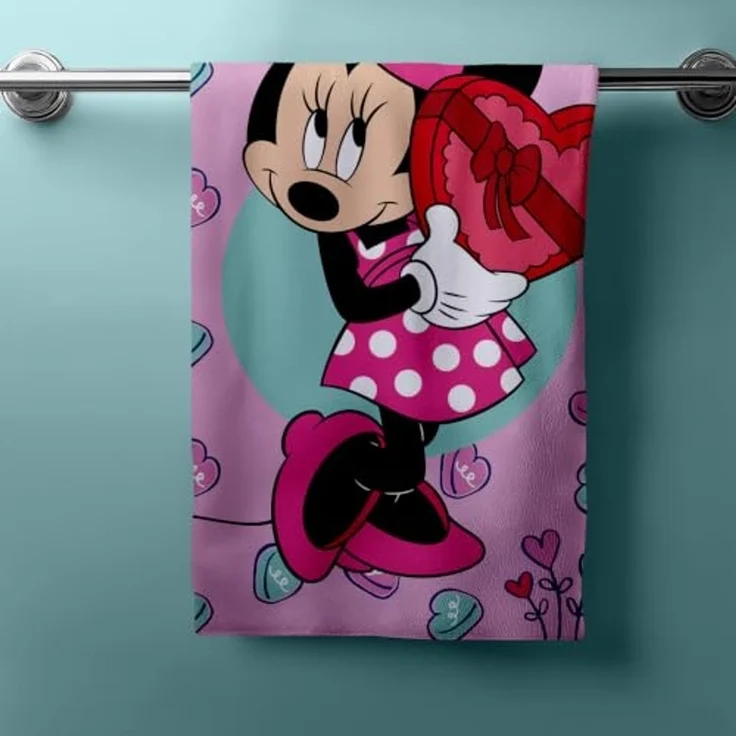Disney Minnie Mouse Duschtuch Strandtuch Badetuch pink 70 x 140 cm – Bild 6