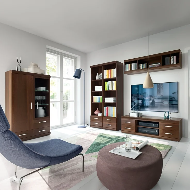 Sideboard Vitrine 140 cm Nussbaum IMPERIA-129 – Bild 6