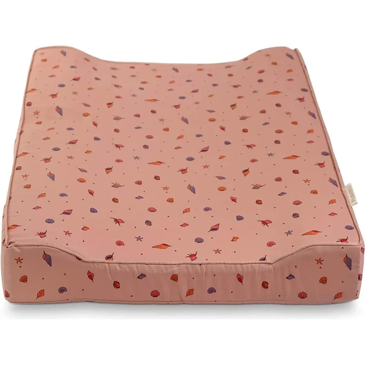 Filibabba® Deluxe Wickelauflage 2-Keil Mulde 65x50 cm | PU beschichtet, wasserabweisende Wickelunterlage | Wickeltischauflage abwaschbar | Bio Baumwolle | Dänisches Design (Collection of Memories)
