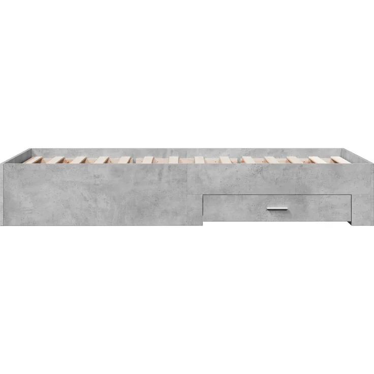 vidaXL Bettrahmen mit Schubladen mit Speicher Betongrau Holzwerkstoff 3429530 – Bild 5