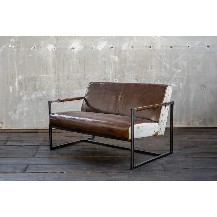 KAWOLA Sofa LIANO Vintage Leder braun 81 x 81 x 125 cm – Bild 2