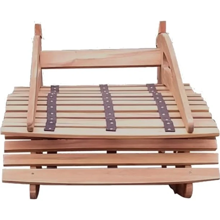 CHILLROI Gartenliege Ergonomische Schwungliege / Saunaliege aus Akazienholz, faltbar, Einzelmöbel, Biologisch geölt, ohne chemische Holzschutzmittel – Bild 5