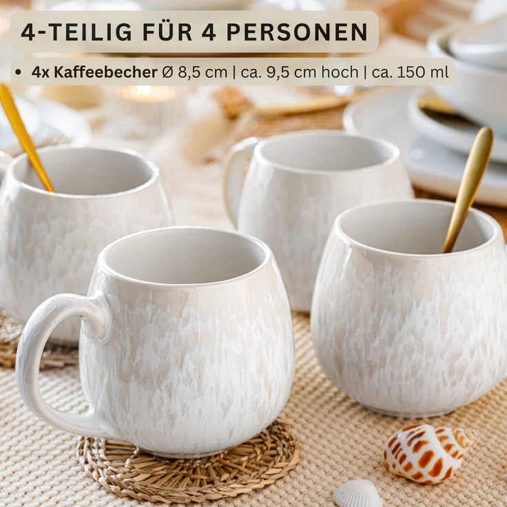 SÄNGER Kaffeebecher Set Korfu 4 teilig – Bild 4