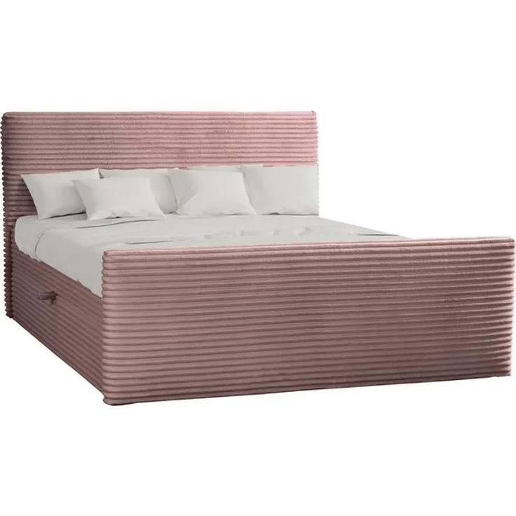 Kaiser Möbel Boxspringbett Trento mit Bettkasten, Topper und Bonellmatratze, VELO Stoff (Komplett-Set (Bettgestell, Matratze, Topper), mit Topper mit Bettkasten antibakterieller Bezug einfache Montage – Bild 4