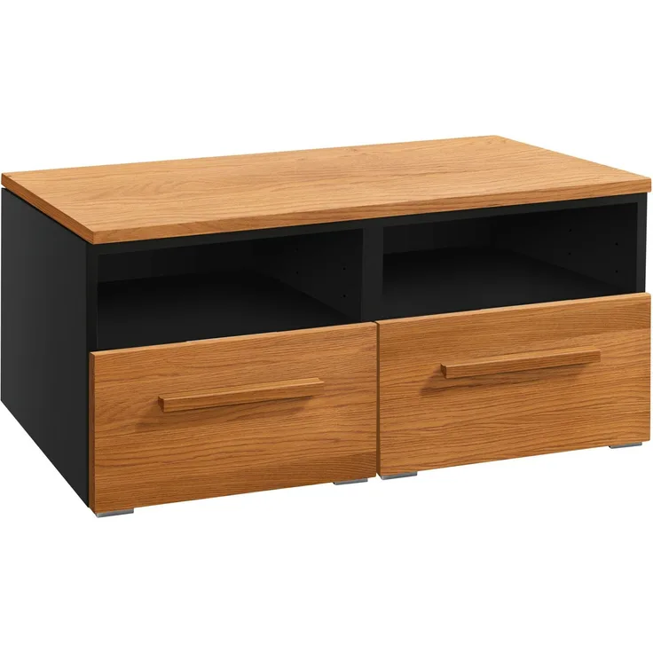 Hasena Kommode Owita Eiche-Massivholz-Front Schwarz zerlegt, zerlegt (zum Selbstaufbau) 90x50x41 cm – Selezione