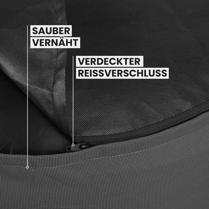 Sitzpouf - Indoor/Outdoor - Sitzkissen Ø54 cm x 26 cm - wasserabweisend ( Lotusblüteneffekt ) - Platzsparend / Innovativ - Innenkissen aufblasbar - Belastbar bis 100kg Anthrazit – Bild 8