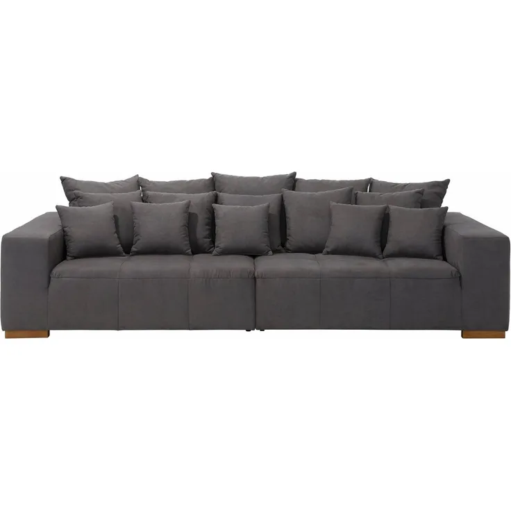 Home affaire Big-Sofa Neapel, mit vielen losen Kissen, in 2 Bezugsqualitäten
