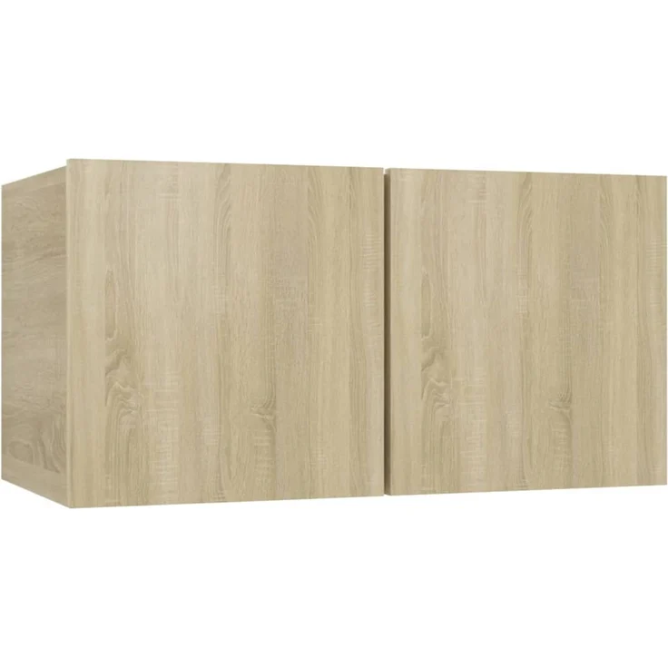 4-tlg. TV-Schrank, TV Board Sonoma-Eiche Holzwerkstoff – Bild 4