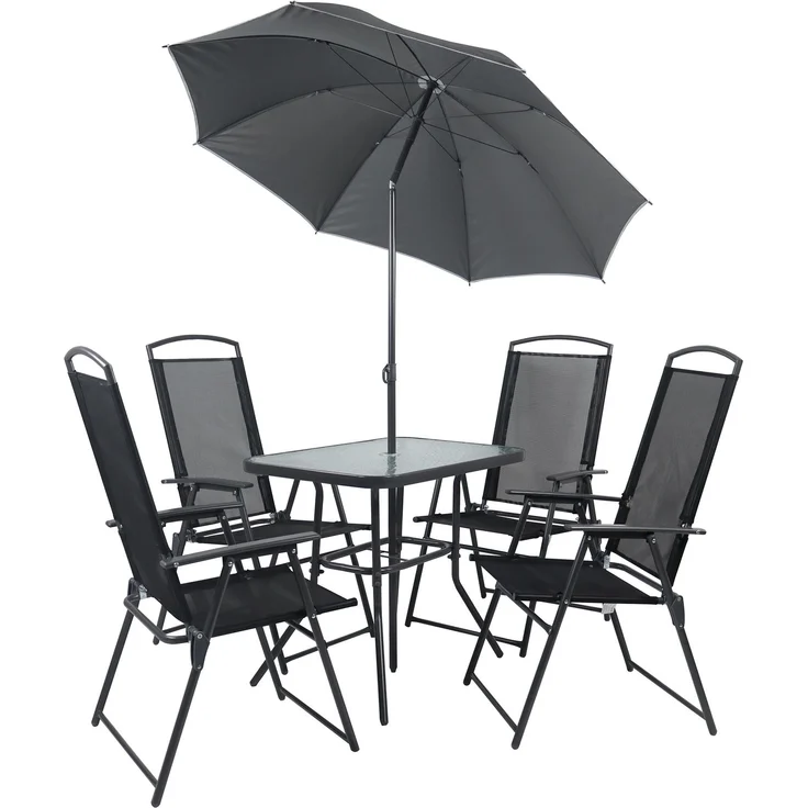 VCM Gartenmöbel-Set Sontan 918145 Anthrazit H. 105 x B. 80 x T. 56 cm – Bild 2